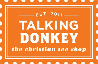 TALKING DONKEY EST. 2011 THE CHRISTIAN TEE SHOP logo