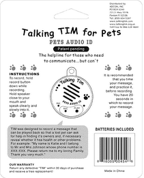 TALKING TIM FOR PETS logo
