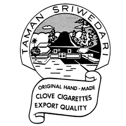 TAMAN SRIWEDARI ORIGINAL HAND-MADE CLOVE CIGARETTES EXPORT QUALITY logo