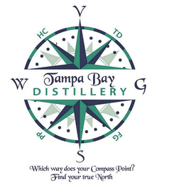 TAMPA BAY DISTILLERY WHICH WAY DOES YOUR COMPASS POINT? FIND YOUR TRUE NORTH V G S W TD FG PP HC logo