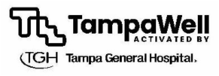 TAMPAWELL ACTIVATED BY TGH TAMPA GENERAL HOSPITAL logo