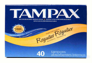 TAMPAX REGULAR #1 BRAND SINCE 1936 logo