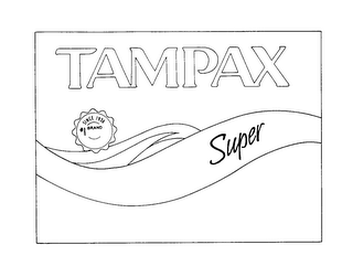 TAMPAX SUPER #1 BRAND SINCE 1936 logo