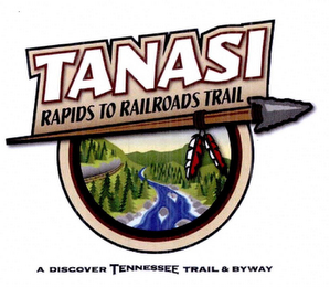 TANASI RAPIDS TO RAILROADS TRAIL A DISCOVER TENNESSEE TRAIL & BYWAY logo