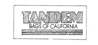 TANDEM BAGS OF CALIFORNIA logo