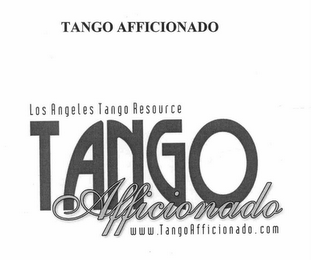 TANGO AFFICIONADO LOS ANGELES TANGO RESOURCE TANGO AFFICIONADO WWW.  TANGOAFFICIONADO.COM logo