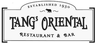 TANGS ORIENTAL RESTAURANT & BAR ESTABLISHED 1930 logo