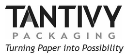 TANTIVY PACKAGING TURNING PAPER INTO POSSIBILITY logo