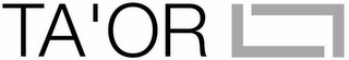 TA'OR logo