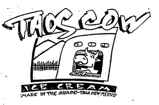 TAOS COW ICE CREAM MADE IN THE SHADE-TAOS NEW MEXICO logo