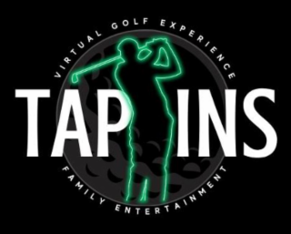 TAP INS VIRTUAL GOLF EXPERIENCE FAMILY ENTERTAINMENT logo