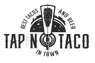 TAP N TACO BEST TACOS AND BEER IN TOWN logo