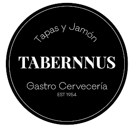 TAPAS Y JAMÓN TABERNNUS GASTRO CERVECERÍA EST 1954 logo
