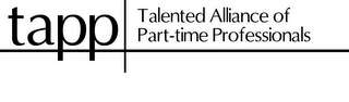 TAPP TALENTED ALLIANCE OF PART-TIME PROFESSIONALS logo