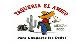 TAQUERIA EL AMIGO MEXICAN FOOD "PARA CHUPARSE LOS DEDOS" logo
