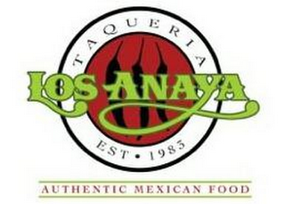TAQUERIA LOS ANAYA EST. 1983 AUTHENTIC MEXICAN FOOD logo