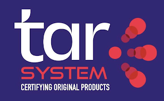 TAR SYSTEM CERTIFYING ORIGINAL PRODUCTS logo