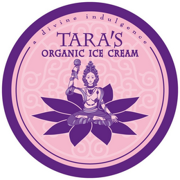 TARA'S ORGANIC ICE CREAM A DIVINE INDULGENCE logo