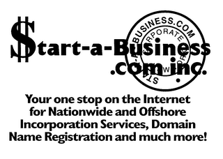 $TART-A-BUSINESS.COM INC.  YOUR ONE STOP ON THE INTERNET FOR NATIONWIDE AND OFFSHORE INCORPORATION SERVICES, DOMAIN NAME REGISTRATION AND MUCH MORE! logo