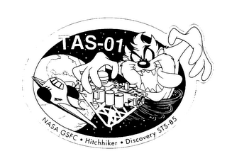 TAS-01 NASA GSFC HITCHHIKER DISCOVERY STS-85 logo