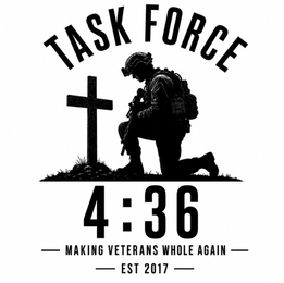TASK FORCE 4:36 MAKING VETERANS WHOLE AGAIN EST 2017 logo