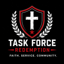 TASK FORCE REDEMPTION FAITH. SERVICE. COMMUNITY. logo