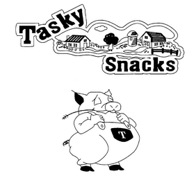 TASKY SNACKS T logo