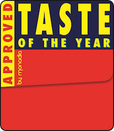 TASTE OF THE YEAR APPROVED BY MONADIA logo