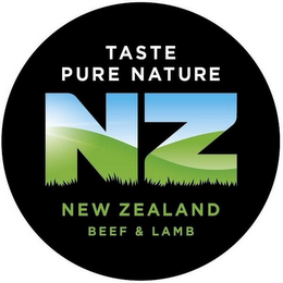 TASTE PURE NATURE NZ NEW ZEALAND BEEF &LAMB logo