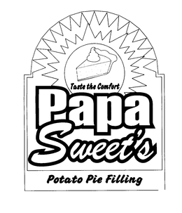 TASTE THE COMFORT PAPA SWEET'S POTATO PIE FILLING logo