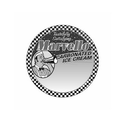 TASTEFULLY SATISFYING...MARVELLO CARBONATED ICE CREAM logo