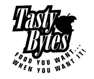 TASTY BYTES FOOD YOU WANT... WHEN YOU WANT IT! logo
