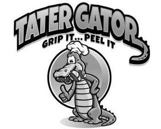 TATER GATOR GRIP IT ... PEEL IT logo