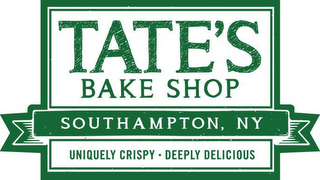 TATE'S BAKE SHOP SOUTHAMPTON, NY UNIQUELY CRISPY · DEEPLY DELICIOUS logo