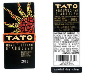TATO MONTEPULCIANO D ABRUZZO DENOMINAZIONE D'ORIGINE CONTROLLATA logo