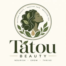 TATOU BEAUTY NOURISH · GROW · THRIVE NATURAL BEAUTY · HEALTHY HAIR · BRIGHTER YOU logo