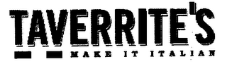 TAVERRITE'S MAKE IT ITALIAN logo