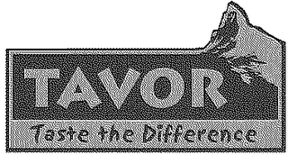 TAVOR TASTE THE DIFFERENCE logo