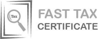 TAX FAST TAX CERTIFICATE logo