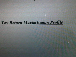 TAX RETURN MAXIMIZATION PROFILE logo