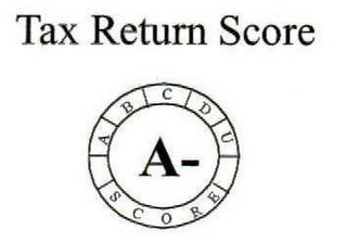 TAX RETURN SCORE A- ABCDU SCORE logo