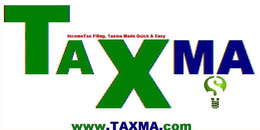 TAXMA INCOMETAX FILING, TAXMA MADE QUICK & EASY WWW.TAXMA.COM logo