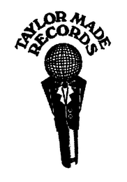 TAYLOR MADE RECORDS PLUS MICROPHONE IN TUXEDO logo