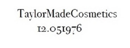 TAYLORMADECOSMETICS 12.051976 logo
