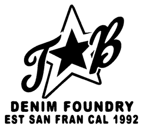 TB DENIM FOUNDRY EST SAN FRAN CAL 1992 logo