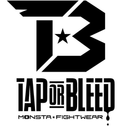 TB TAP OR BLEED; MONSTA FIGHTWEAR logo