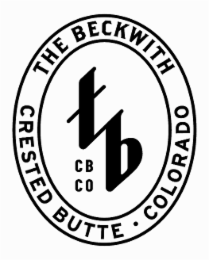 TB THE BECKWITH CB CO CRESTED BUTTE COLORADO logo