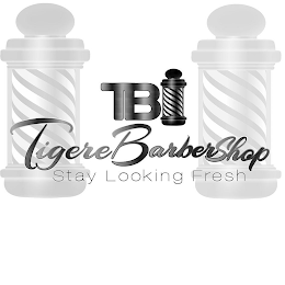 TB TIGEREBARBERSHOP STAY LOOKING FRESH logo