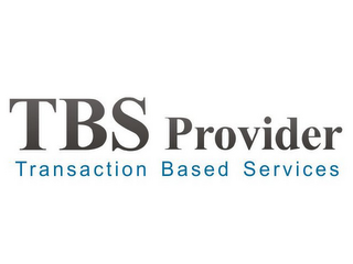 TBS PROVIDER TRANSACTION BASED SERVICES logo