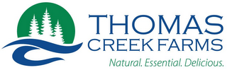 TC THOMAS CREEK FARMS NATURAL. ESSENTIAL. DELICIOUS. logo